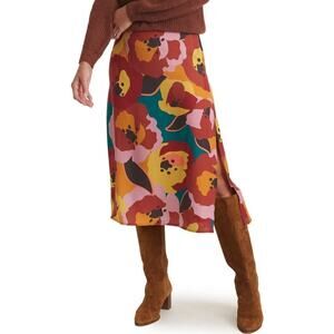 Marine Layer Ryan Skirt Lightweight Slip Midi Exploded Floral Multicolor NWT 8
